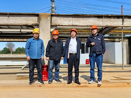 瀘天化股份公司黨委書記、董事長廖廷君一行到公司化工園區(qū)建設(shè)項目現(xiàn)場檢查指導(dǎo)工作